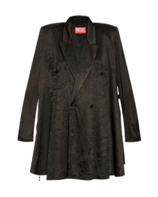 DIESEL Black G-Ardenia Ruffle Detailed Blazer
