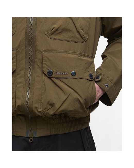 Barbour Green Re-Engineered Flight Bedale Showerproof Jacket for men