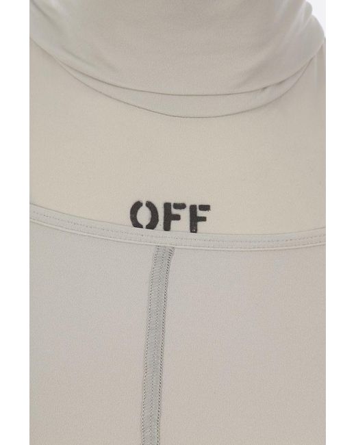Off-White c/o Virgil Abloh Gray Jersey Bodycon Dress
