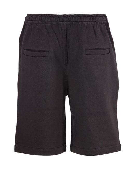 Isabel Marant Black Logo Embroidered Drawstring Shorts for men