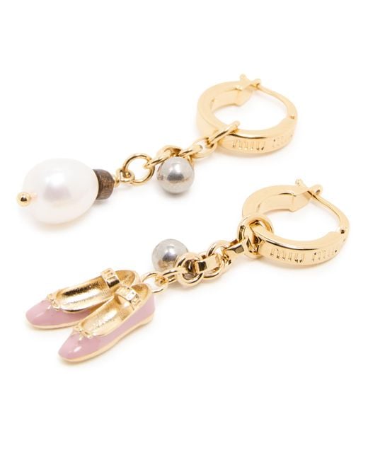 Miu Miu Metallic Hoop Earrings
