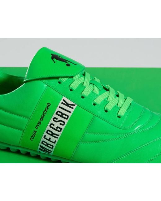 Bikkembergs Green Soccer Round Toe Sneakers for men
