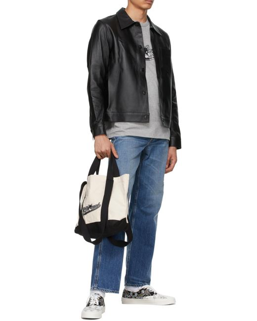 Maison Kitsuné Gray Logo Printed T-Shirt for men