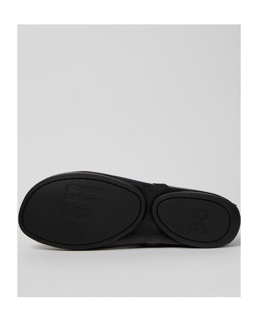 Camper Black Right Nina Leather Ballerina Shoes