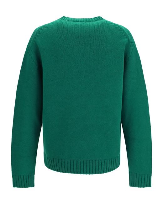 Tom Ford Green Crewneck Knitted Sweater for men