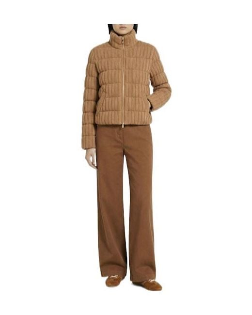 Moncler Brown Down Cardigan Jacket