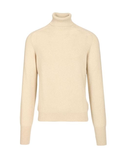 Fedeli Natural Turtleneck Sweater for men