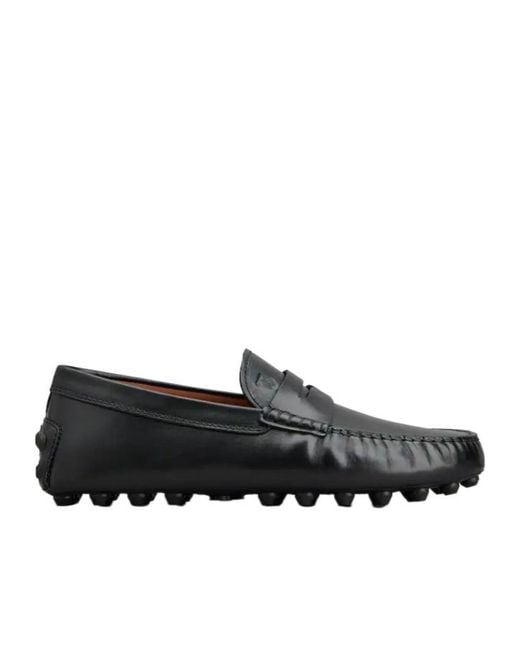 Tod's Black Gommino Bubble Loafers for men