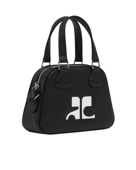 Courreges Black Courrèges Logo Patch Zip-Up Bowling Bag