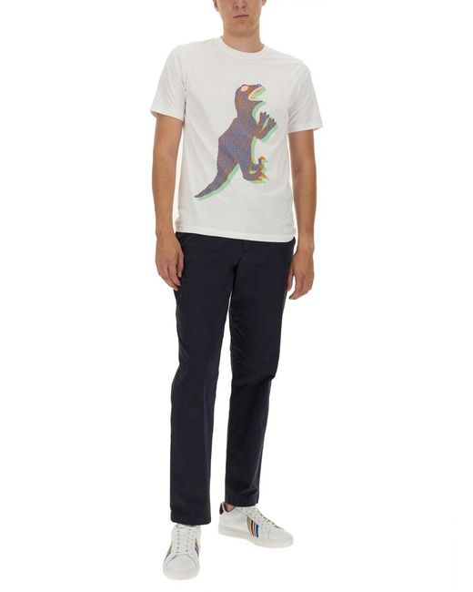 Paul Smith Natural Ps Paul Smith Broad Stripe Zebra Mid Fit Chinos for men