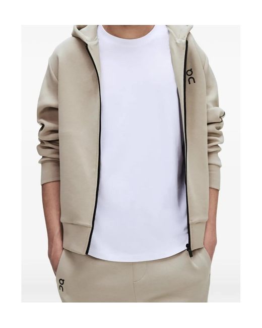 On Shoes Natural Focus Tech Zip Hoodie for men