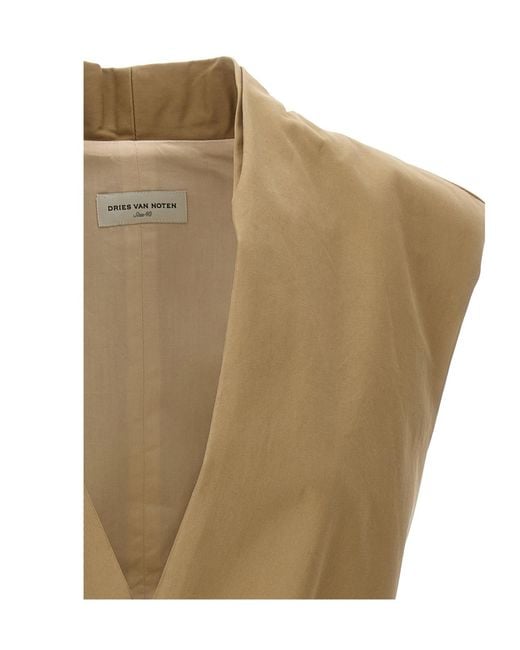 Dries Van Noten Natural Adjustable Vest