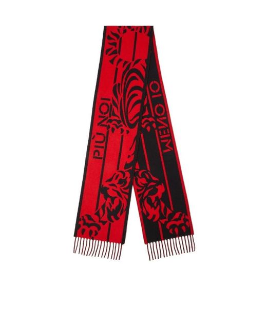 Fendi Red And Wool And Cashmere Scarf