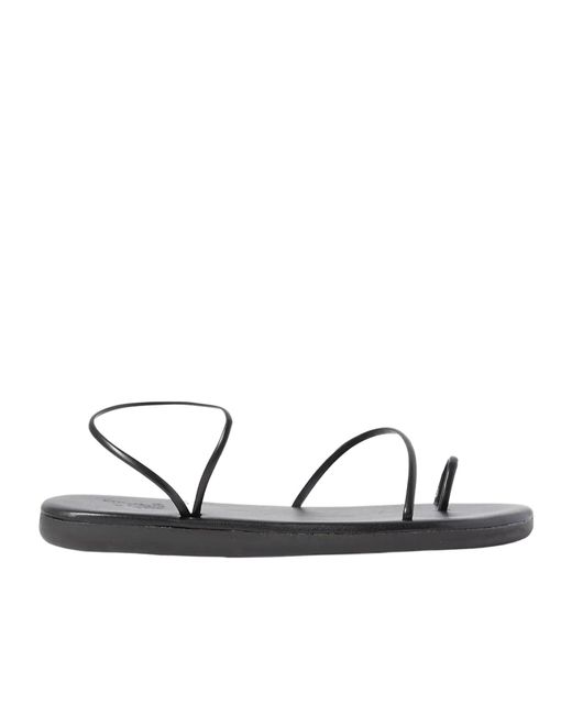 Ancient Greek Sandals White Kansiz Flat Sandals