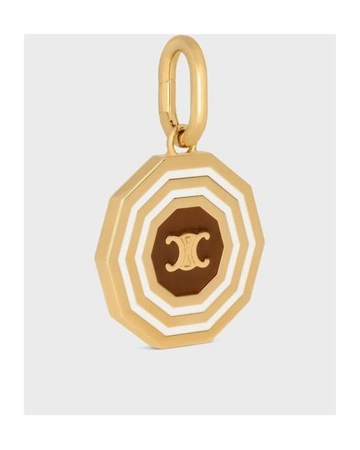 Céline Metallic Charms Decagon Triomphe Medal