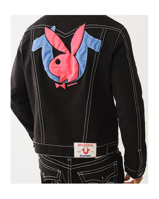 True Religion Black Playboy X Jimmy Big T Jacket for men