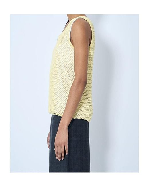 Prada Multicolor Triangle-Logo Open-Knit Tank Top