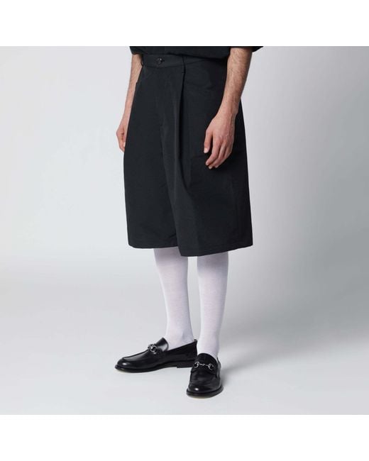 Willy Chavarria Black Chilango Pleated Shorts for men