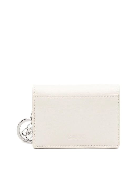 Ganni Pink Raspberry-Printed Bi-Fold Wallet