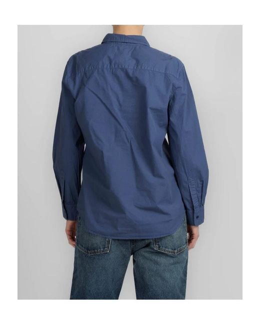 Nili Lotan Blue Long-Sleeved Shirt