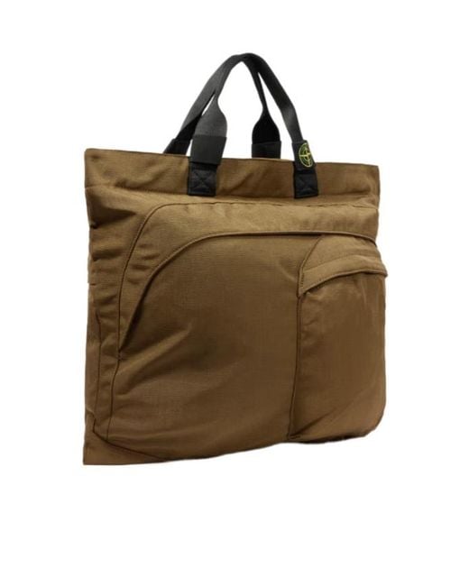 Stone Island Green Cordura 1500 Tote Bag for men