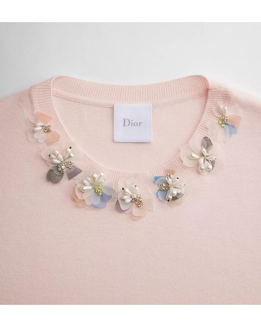 Dior Pink Embroidered Sweater