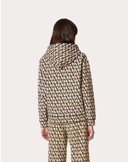 Valentino White Toile Iconographe-Print Cotton Hoodie
