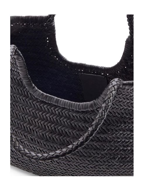 Dragon Diffusion Black Ns Diagonal Triple Jump Handwoven Tote Bag