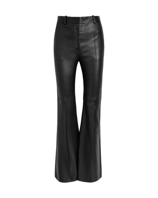 Joseph Black Leather Trousers