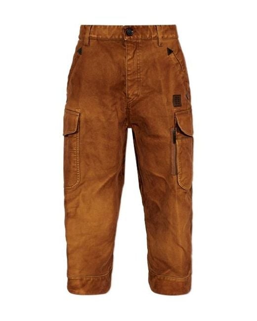 DSquared² Brown Carpenter2 Weathered Suede Pants