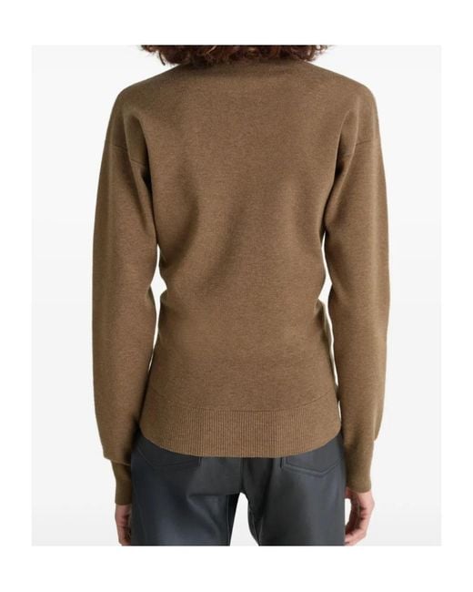 Lemaire Brown Turtleneck Buttoned Cardigan