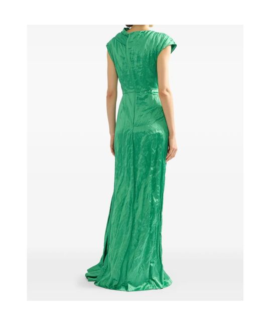 Erdem Green Embellished Maxi Dress