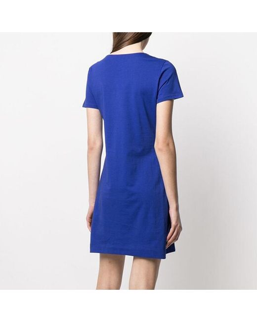 Moschino Blue Logo T-Shirt Dress