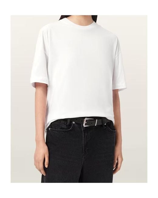 AllSaints White Fuse Oversized Etta T-Shirt