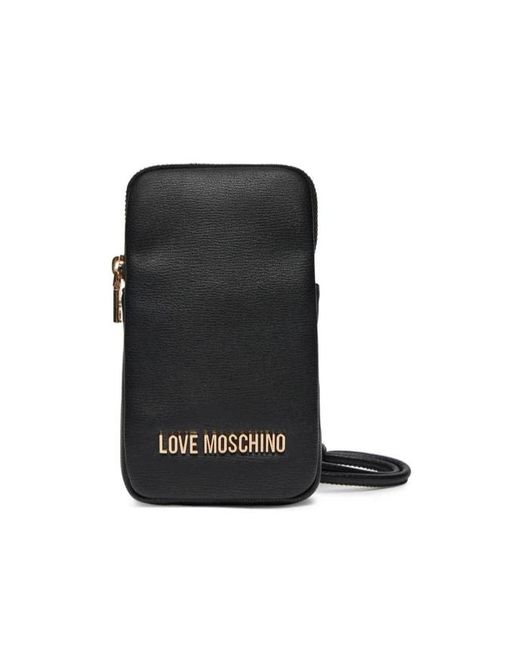 Moschino Black Shoulder Wallet