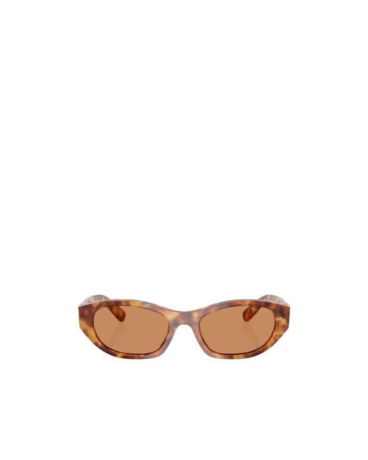 Miu Miu White Eyewear Oval-Frame Sunglasses