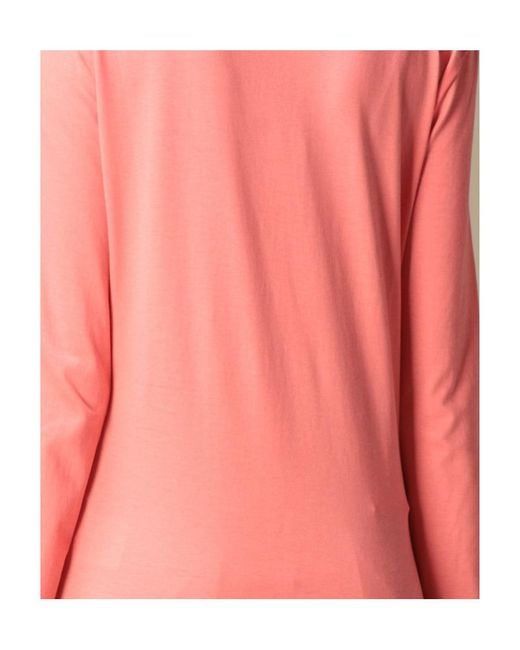 Emporio Armani Pink Logo Long-Sleeved T-Shirt