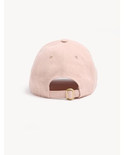 Chloé Pink Logo-Embroidered Baseball Cap