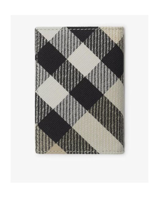 Burberry Green Check Folding Card Case for men
