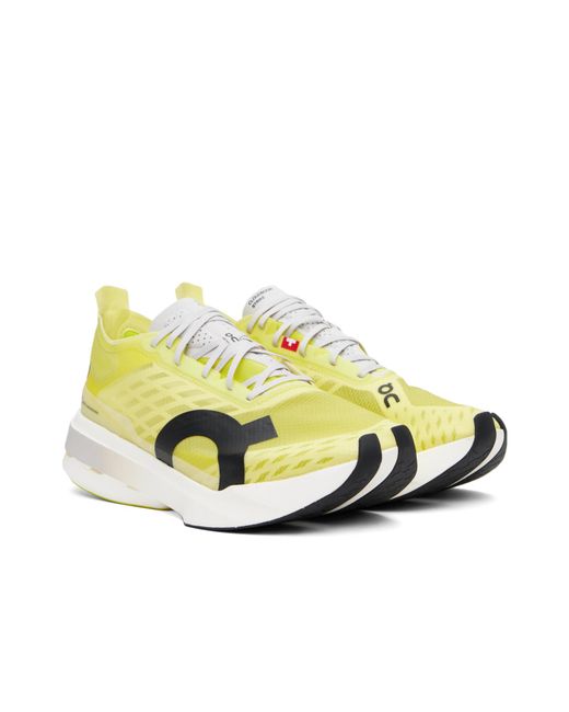 On Shoes Yellow Cloudboom Strike Sneakers for men