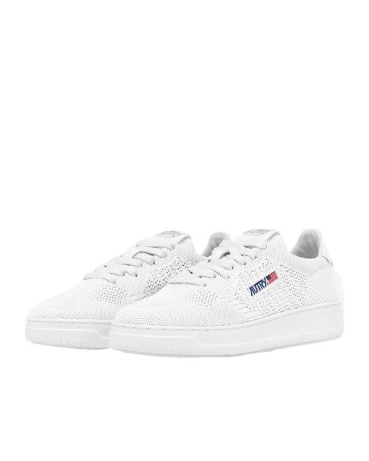 Autry White Medalist Easeknit Low Sneakers for men