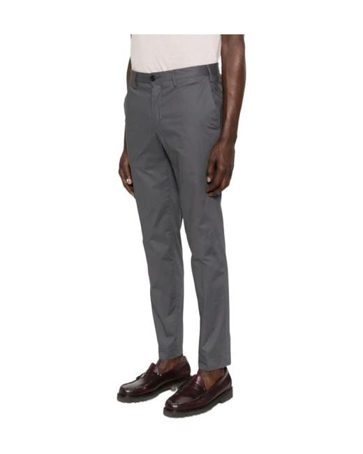 Incotex Black Poplin Trousers for men
