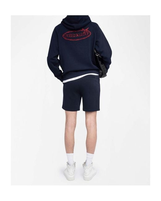 Zadig & Voltaire Blue Pablo Track Shorts for men