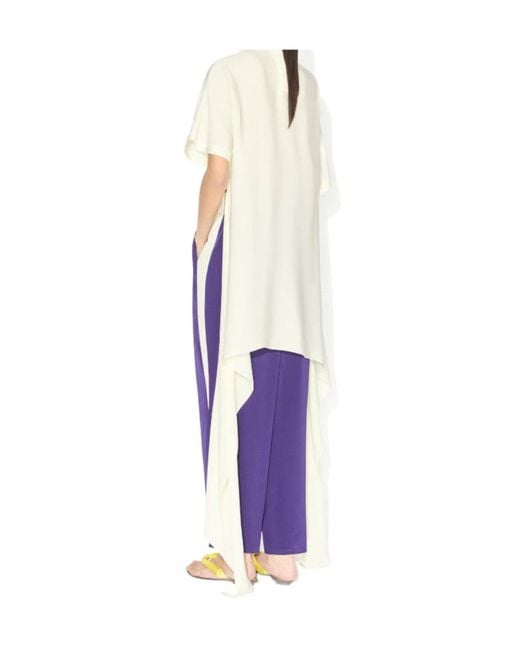 Alaïa Purple Alaïa Straight Cady Pants