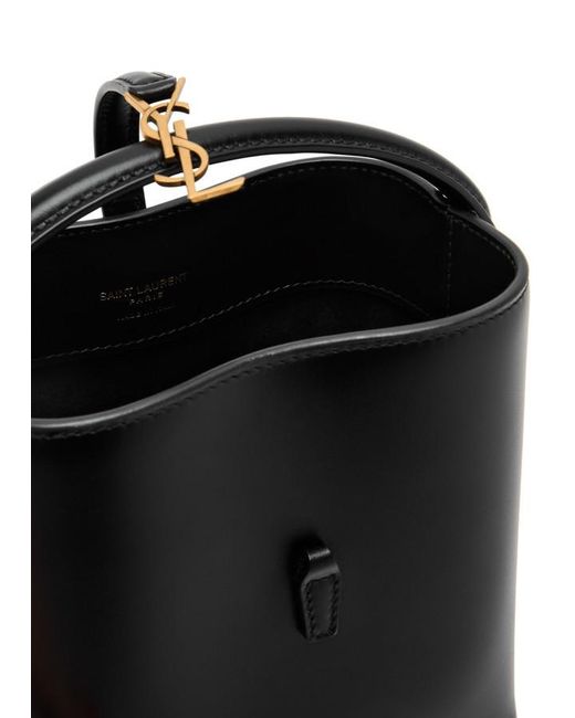 Saint Laurent Black Le 37 Mini Leather Bucket Bag