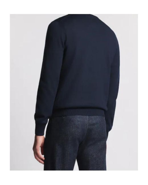 Fay Blue Round-Neck Jumper for men