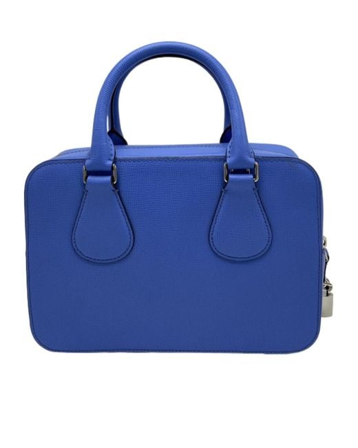 Bally Blue Zipper Shoulder Bag