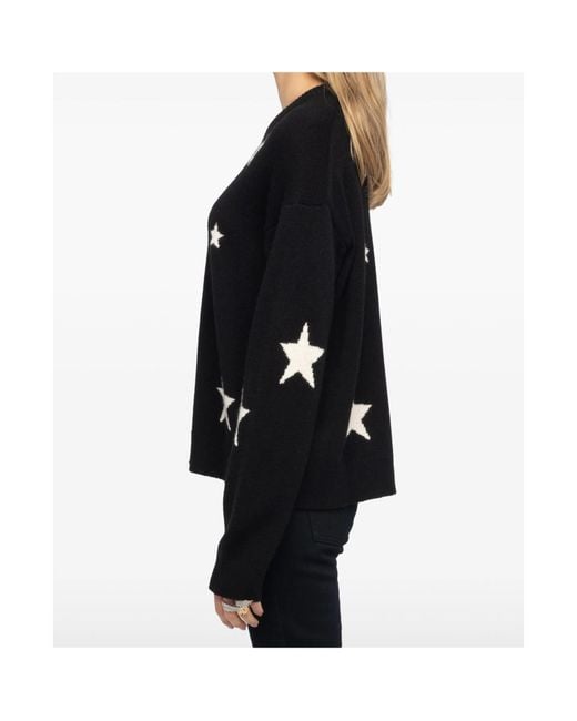 Zadig & Voltaire Black Long-Sleeve Knit Top