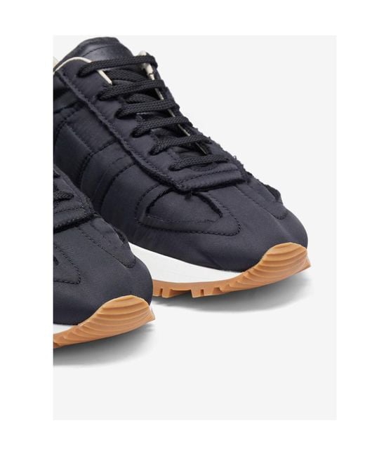 Maison Margiela Blue Retro Lace-Up Sneakers