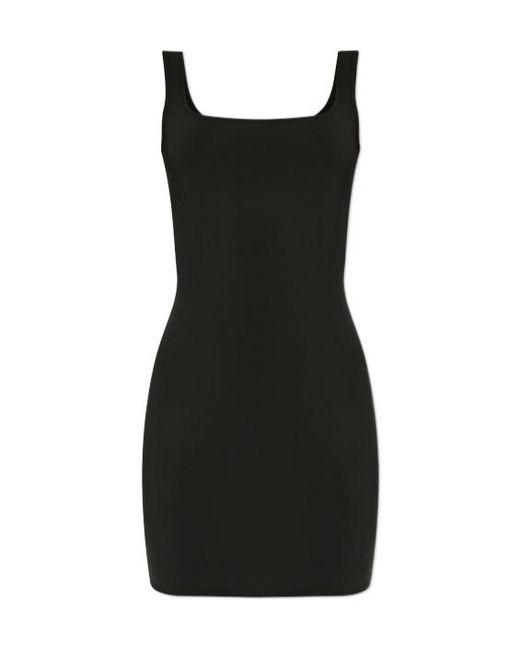 Entire studios Black Square-Neck Mini Dress